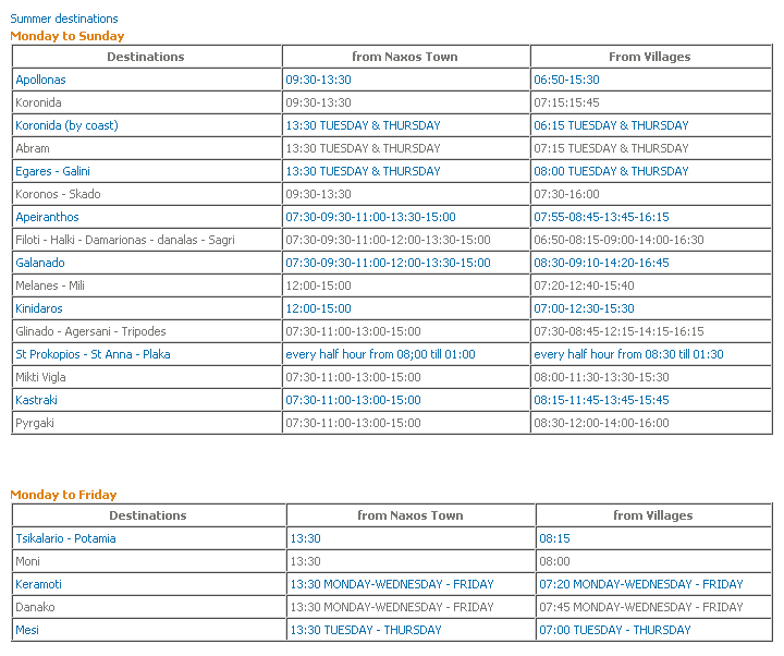 naxos bus timetable 2008