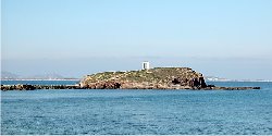 Portara - Palatia - Temple of god Apollo - view from Grotta